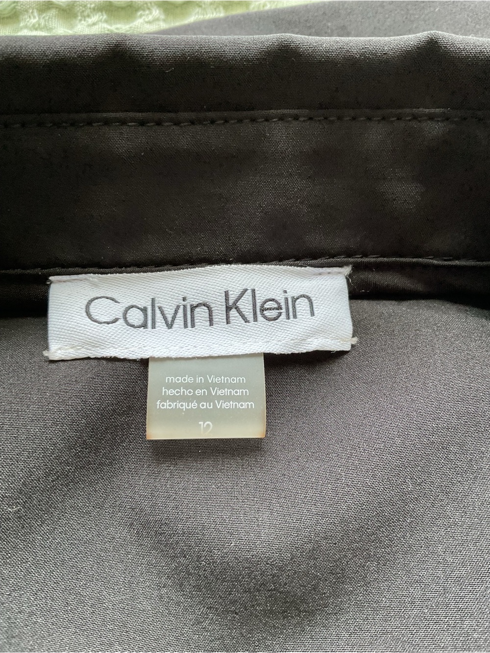 Calvin Klein Black Sleeveless Collared Drawstring Mini Dress - Picture 9 of 9